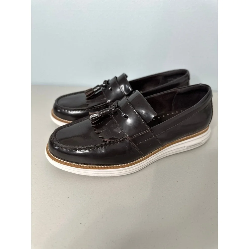 Cole Haan OriginalGrand Loafers Size 8.5M Brown Tassel Kiltie Preppy C36509